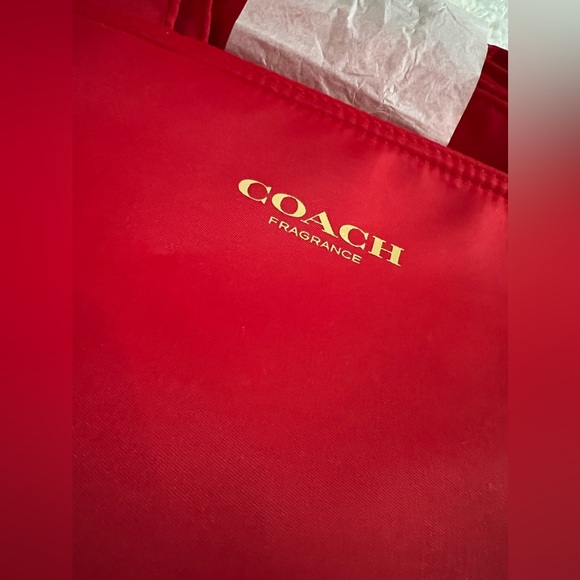 Coach Fragrance Red Tote Bag Travel Handbag Shopper Purse + freebies - Picture 8 of 15